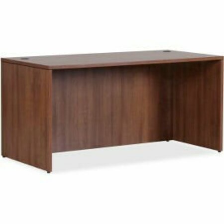 LORELL Lorell® Wood Desk Shell - 66.1" x 29.5" x 29.5" - Walnut - Essentials Series 69967